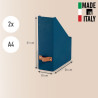 Pack 2 Revisteros De Cartón Color Azul Leitz 24710068 | APLIUM