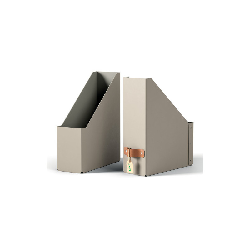 Pack 2 Revisteros De Cartón Color Beige Leitz 24710012 | APLIUM