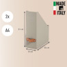 Pack 2 Revisteros De Cartón Color Beige Leitz 24710012 | APLIUM