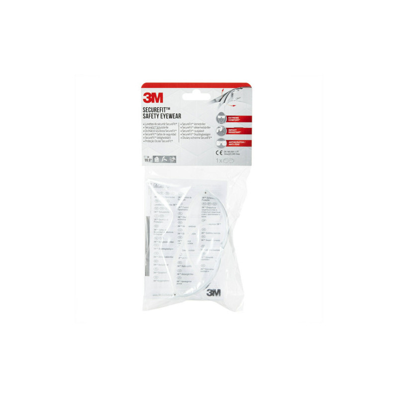 Gafas De Seguridad Incolora Antirrayaduras Securefit SF200C- | APLIUM