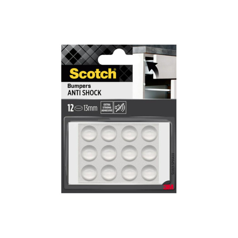 Blister 12 Topes Adhesivos Antigolpes 13MM Diametro Transpar | APLIUM