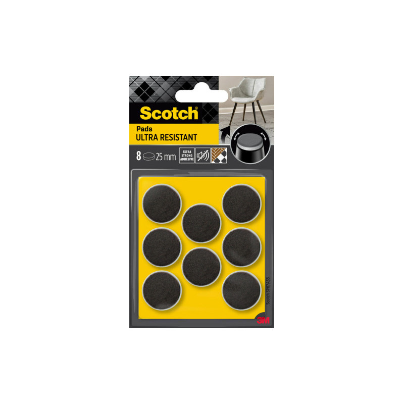 Blister 8 Fieltros Adhesivos Ultra Resistentes 25MM Diametro | APLIUM