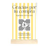 EXPOSITOR SOBREMESA DOBLE CARA A6 VERTICAL CON BASE DE MADER | APLIUM