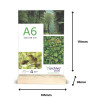 EXPOSITOR SOBREMESA DOBLE CARA A6 VERTICAL CON BASE DE MADER | APLIUM