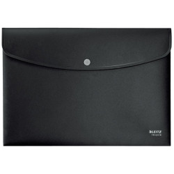 Sobres Polipropileno Opaco A4 Con Broche Boton Recycle Negro | APLIUM
