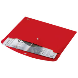 Sobres Polipropileno Opaco A4 Con Broche Boton Recycle Rojo | APLIUM