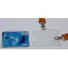 Pack 100 Porta-tarjetas Plastico Rigido 90X57 Doble Posicion | APLIUM