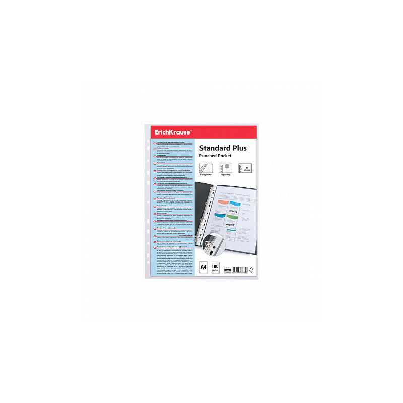 Set De 100 Fundas Multitaladras Fizzy Clear, 40 Mcm, A4, Tra | APLIUM
