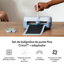 Cricut Bolígrafos De Punta Fina De 0,4 Mm, Negro (2 UDS.) + | APLIUM
