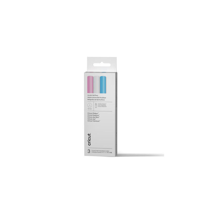 Cricut Bolígrafos De Gel Acrílico , 1,0 Mm (3 UDS.) + Adapta | APLIUM
