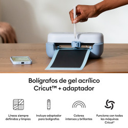 Cricut Bolígrafos De Gel Acrílico , 1,0 Mm (3 UDS.) + Adapta | APLIUM