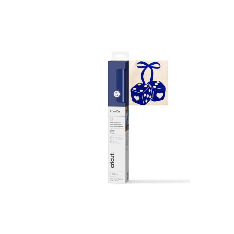 Cricut Flocked Iron-on Blue 30X48CM | APLIUM