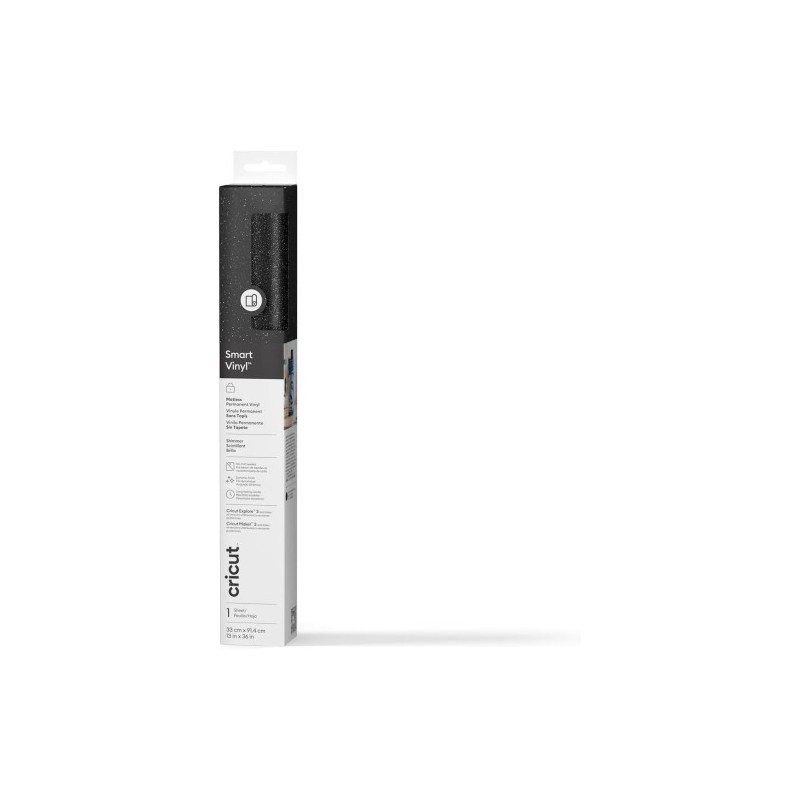 Cricut Smart Vinyl Permanent 33X91CM 1 Sheet (SHIMMER BLACK) | APLIUM