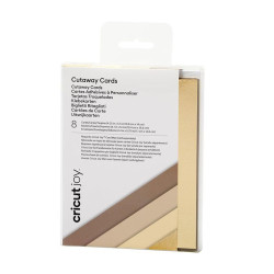 Cricut Cut-away Cards Neutrals R20 (10,8 Cm X 14 CM) 8-PACK | APLIUM