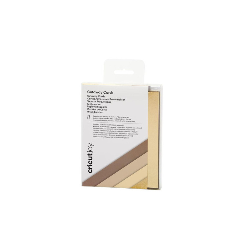 Cricut Cut-away Cards Neutrals R20 (10,8 Cm X 14 CM) 8-PACK | APLIUM