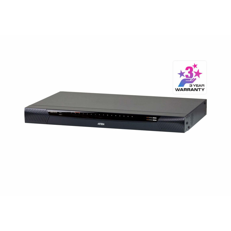 16-PORT Cat 5E/6 Kvm Switch Luc AUDIO+VIRTUAL Media Supp | APLIUM