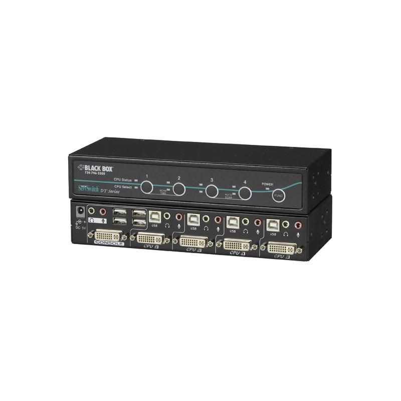 4PT SERVSWITCH DT USB DVI