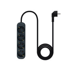 Nanocable Regleta de Enchufes con 4 Tomas, 1.4 m, Negro | APLIUM