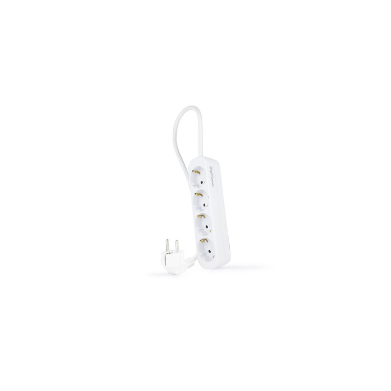 Regleta Nanocable 10.37.0004-NS/ 4 Tomas de Corriente/ Cable | APLIUM