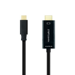 Nanocable Cable Conversor USB-C a HDMI, USB-C/M – HDMI/M, Ne | APLIUM