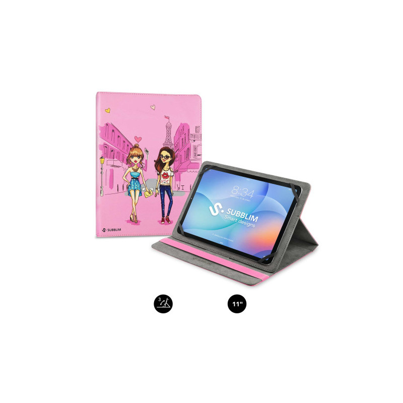 SUBBLIM Funda Tablet Universal Trendy duo Chic 11" 3 Ángulos | APLIUM
