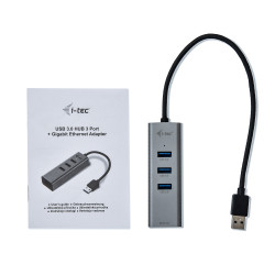 I-tec USB 3.0 Metal Hub + Glan Metal 3-PORT Hub With Glan Ad | APLIUM