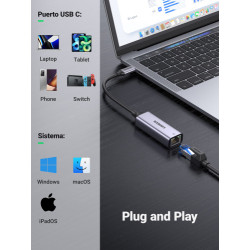 Ugreen 50737 adaptador y tarjeta de red Ethernet 1000 Mbit/s | APLIUM
