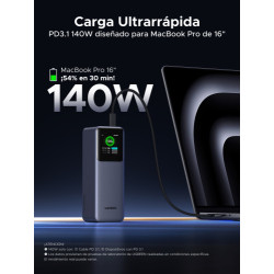 Ugreen 25000mAh 200W Fast Charging Powerbank Gris | APLIUM