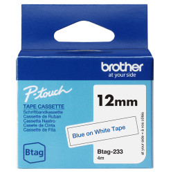 BTAG233 12MM BLUE ON WHITE TAPE
