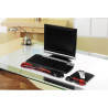 REPOSAMU#ECAS Teclado Duo Gel Color Rojo Y Negro | APLIUM