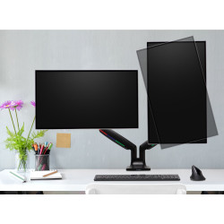 Smartfit One-touch Arm For Dual Monitors - Black | APLIUM