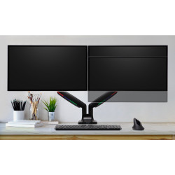 Smartfit One-touch Arm For Dual Monitors - Black | APLIUM