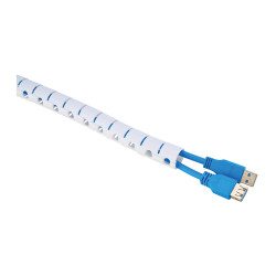 Spiral Cable Wrap 20 Mm. Multiple Cables White | APLIUM