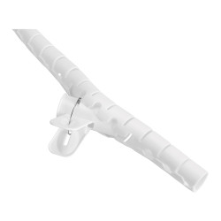 Spiral Cable Wrap 20 Mm. Multiple Cables White | APLIUM