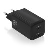 Wall Charger Aisens ASCH-65W2P040-BK Black 65 W | APLIUM