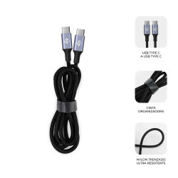 Subblim Cable Plus 100W C-c 1M Black | APLIUM