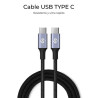 Subblim Cable Plus 100W C-c 1M Black | APLIUM