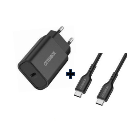 OBEUWallChgrbundleUSB-C30W+CableC-C1MBlk