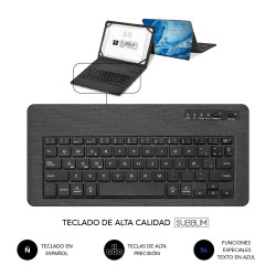 Funda con Teclado Subblim Keytab Pro Bluetooth para Tablets | APLIUM