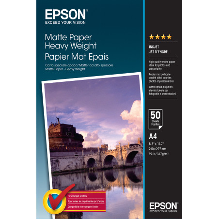 Paper/Matte Heavy Weight A4 167gm2 50sh