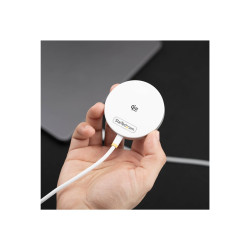 Base De Carga Inalambrica Magnetica QI2.2 De 25W Blanca | APLIUM