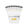 Cable CAT6A Ftp Ultra Fino Blanco 15CM - Paquete 10 | APLIUM