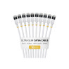 Cable CAT6A Ftp Ultra Fino Blanco 30CM - Paquete 10 | APLIUM