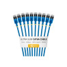 Cable Ethernet CAT6A Ultrafino Azul 15CM - Paquete De 10 | APLIUM