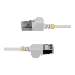 Cable Ethernet CAT6A Ftp Ultra Fino Blanco 30CM Antienganche | APLIUM