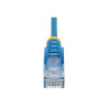 Paquete De 10 Cables Delgados CAT6 Snagless 25CM Lszh Azul | APLIUM