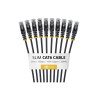 Paquete 10 Cables Delgados CAT6 Snagless 25CM Lszh Negro | APLIUM