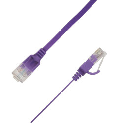 Flat U/UTP Cat6A Purple 0.2m | APLIUM