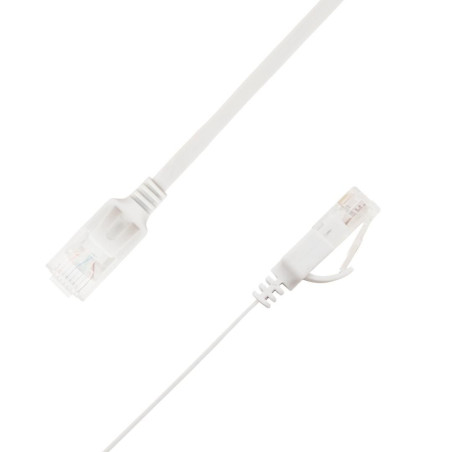Flat U/UTP Cat6A White 0.2m | APLIUM