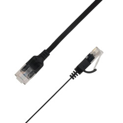 Flat U/UTP Cat6A Black 1.5m | APLIUM
